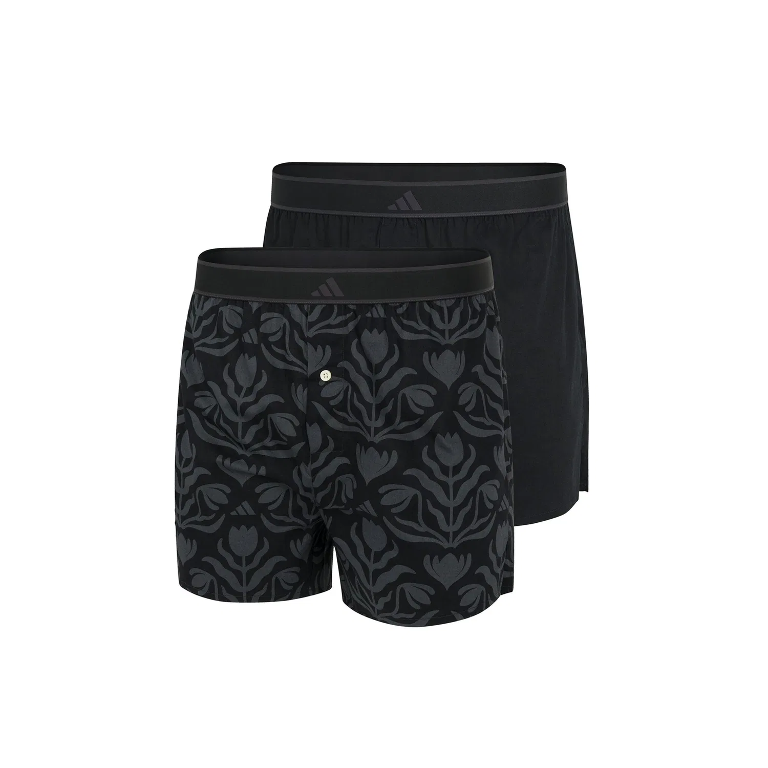 Мужские боксеры из мягкого хлопка Adidas Originals, Black/Grey