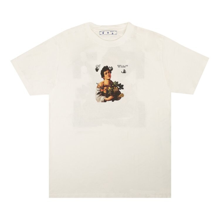 

Футболка Off-White Caravaggio Boy Slim Tee 'White/Black', белый