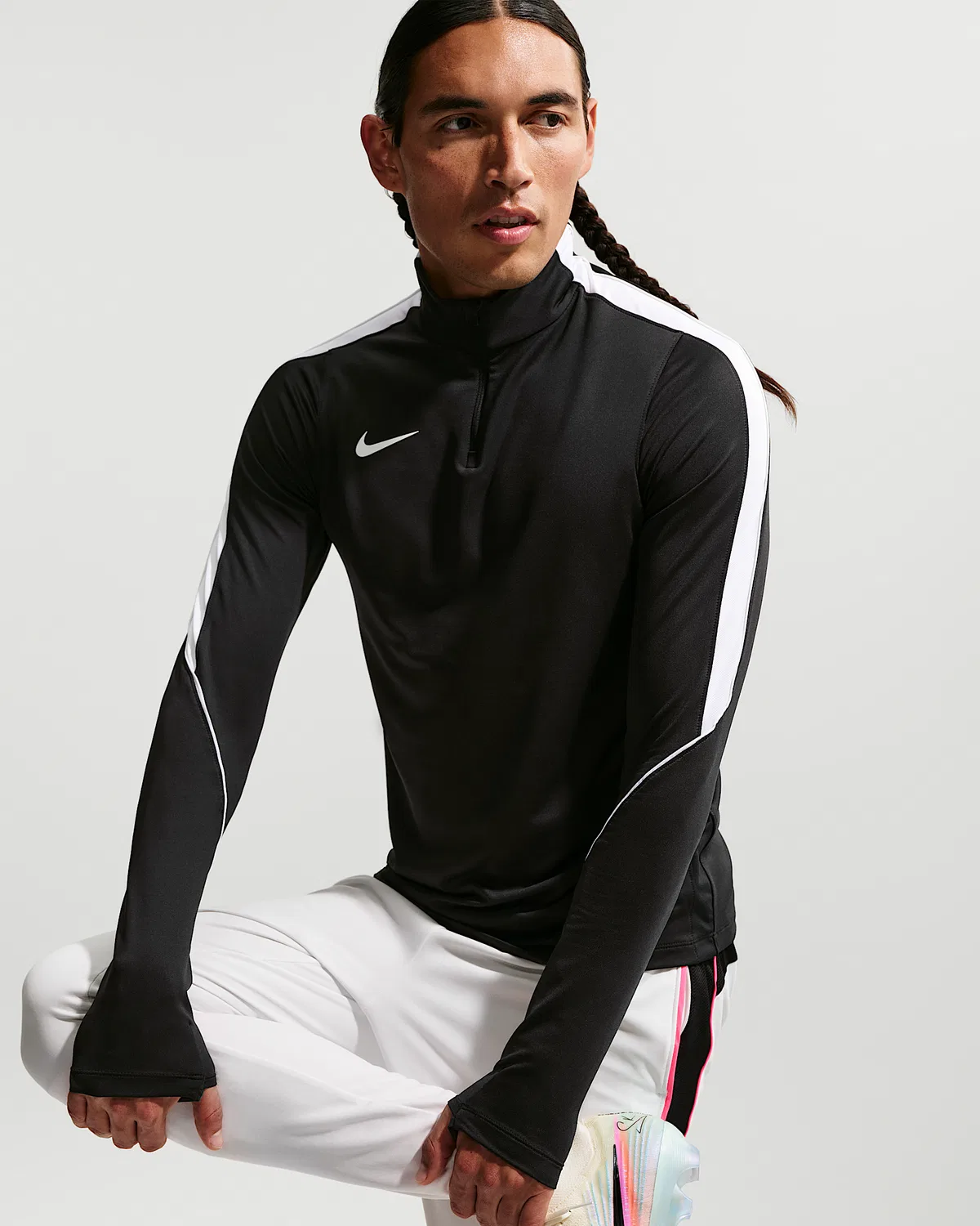 Мужская тренировочная футболка Dri-FIT Nike Strike, Black/White/White/White — фото 3