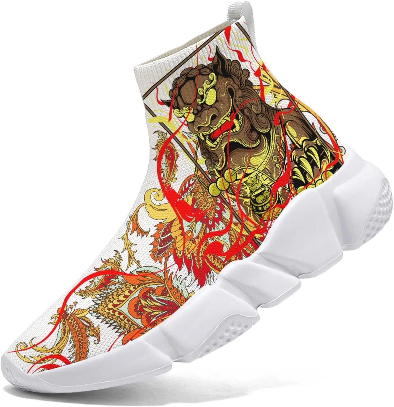 Детские кроссовки с высоким верхом без шнуровки легкие и дышащие Mahekot, Multicolor