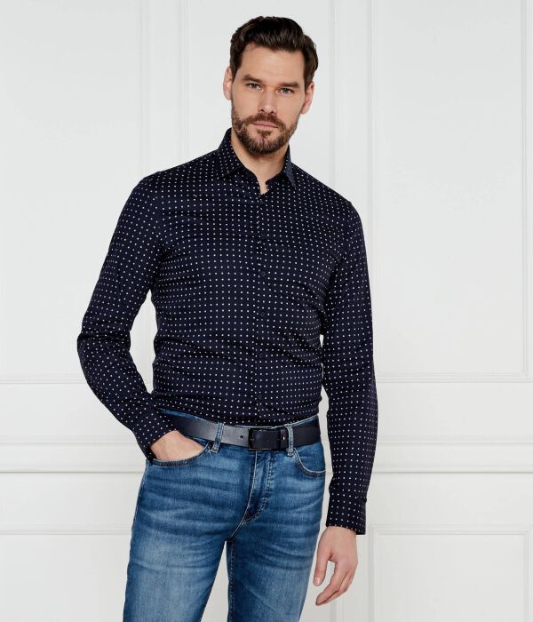 

Рубашка Calvin Klein Slim Fit с мелким узором, синий