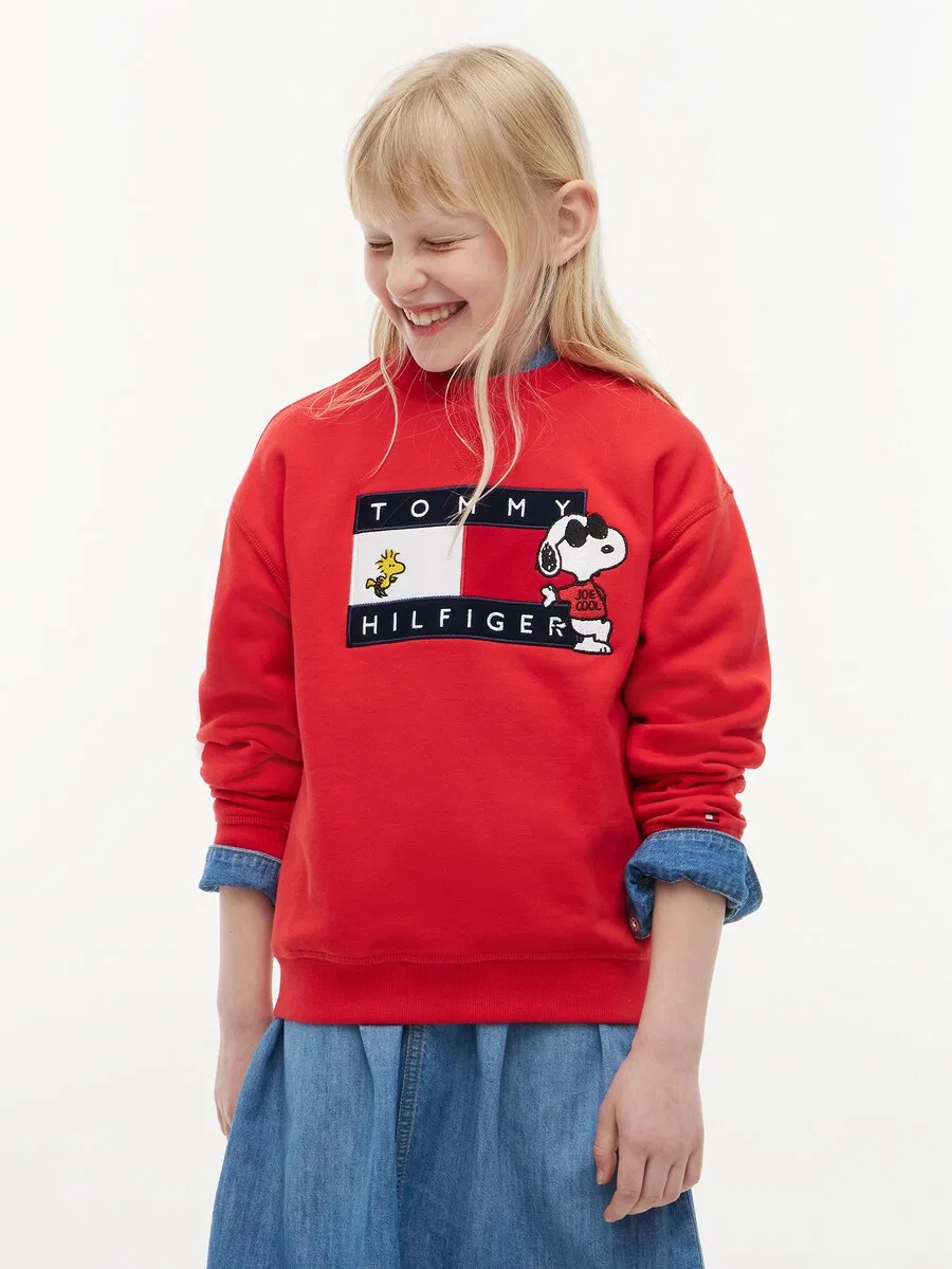Толстовка TOMMY HILFIGER "Peanuts" красного цвета — фото 4
