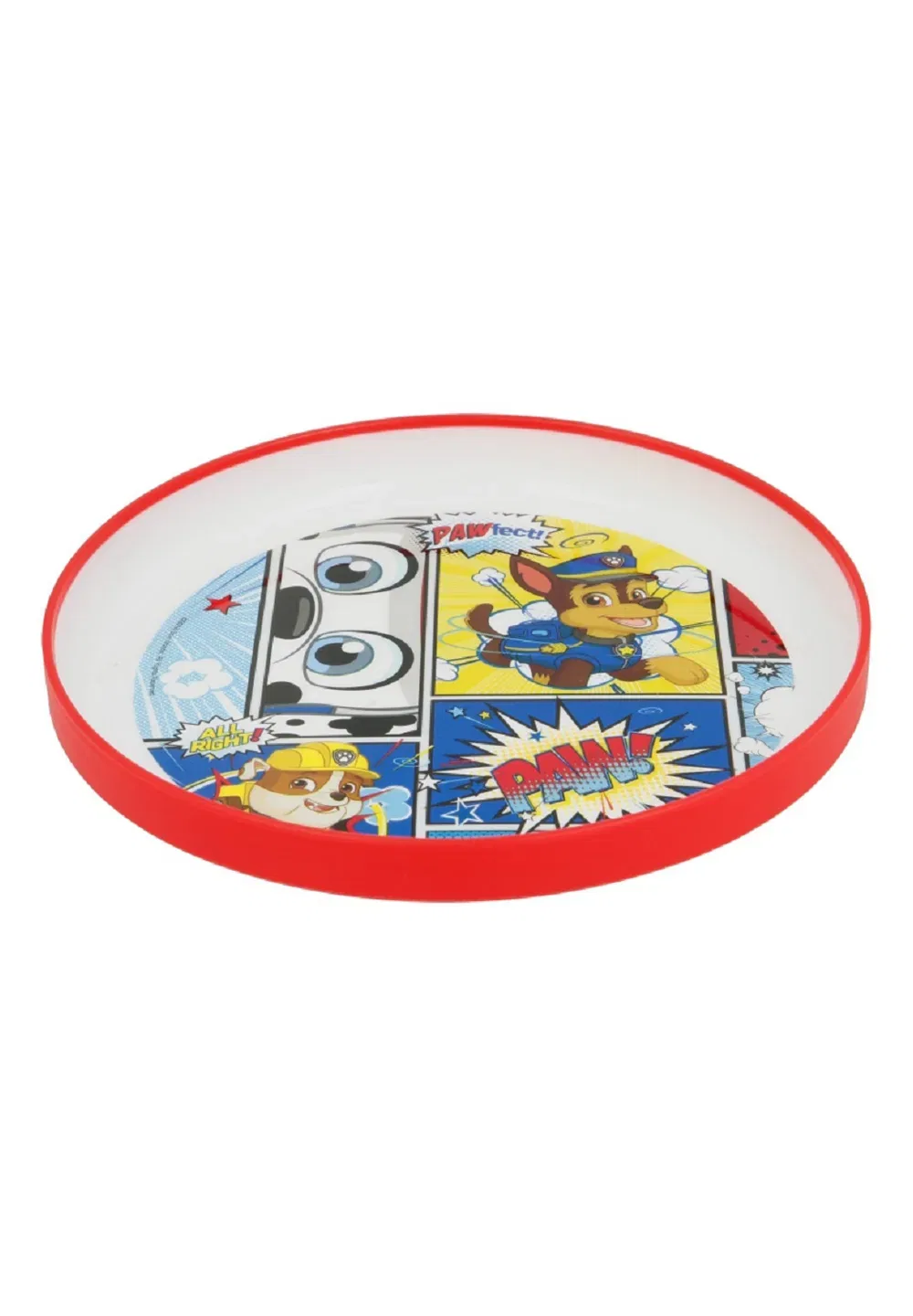 Набор посуды детский 3 предмета тарелка чашка и миска Paw Patrol, красный — фото 2