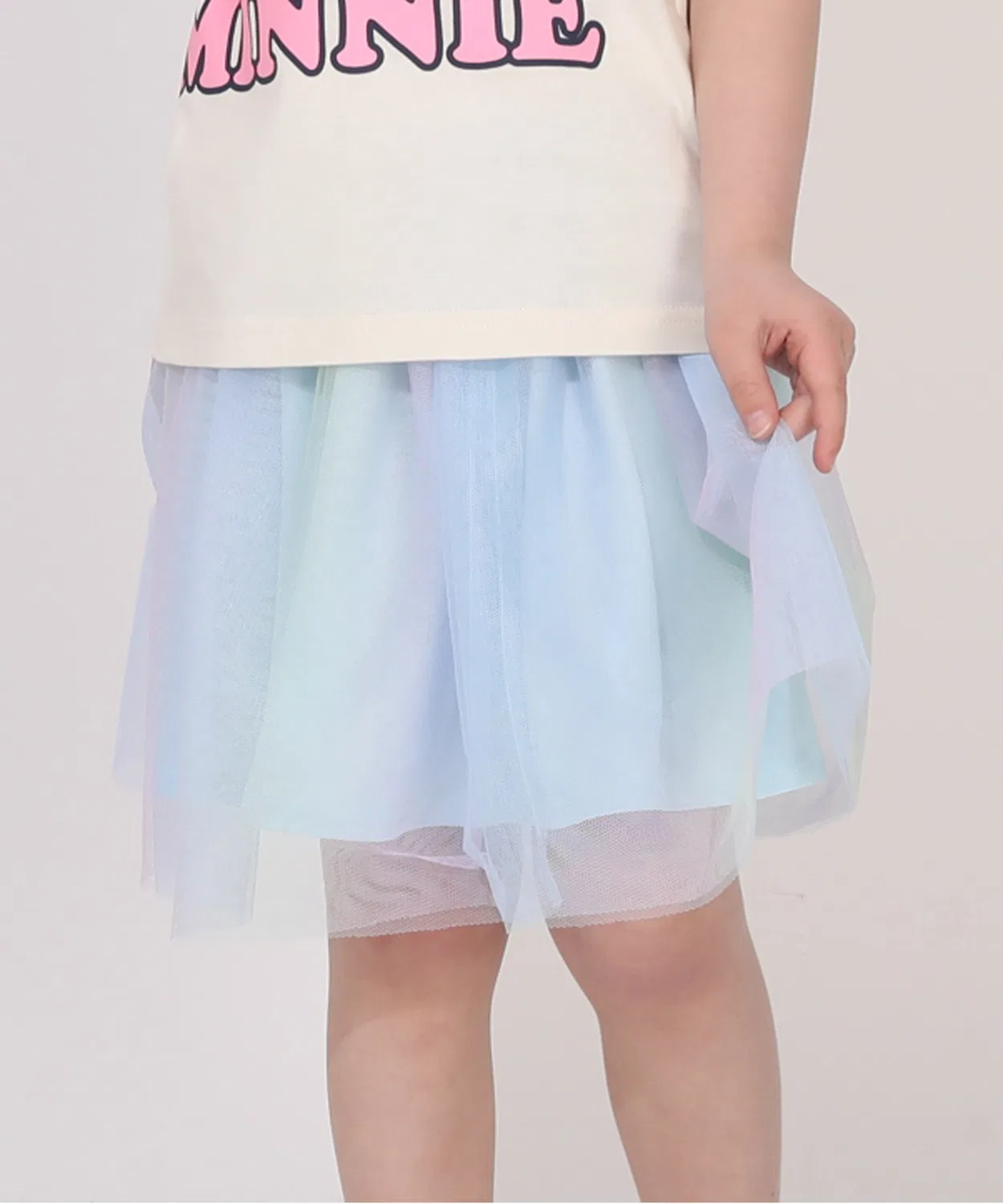 Детская юбка из фатина с блестящим поясом Aurora BABYDOLL, Light Blue