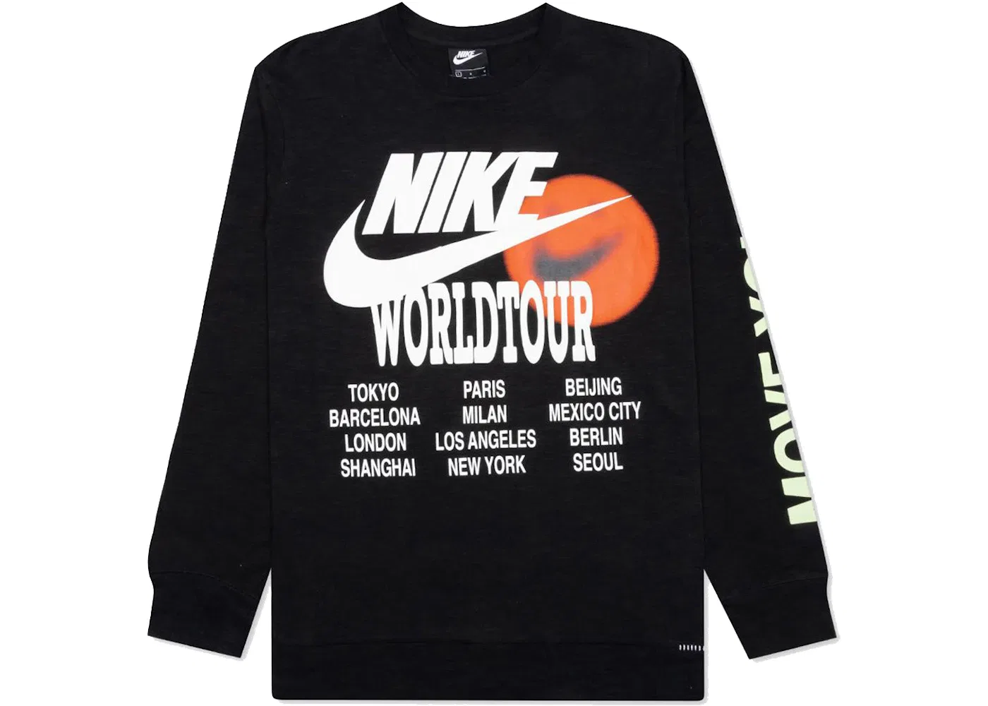 Мужская футболка с длинным рукавом Nike Sportswear World Tour Tee, Black