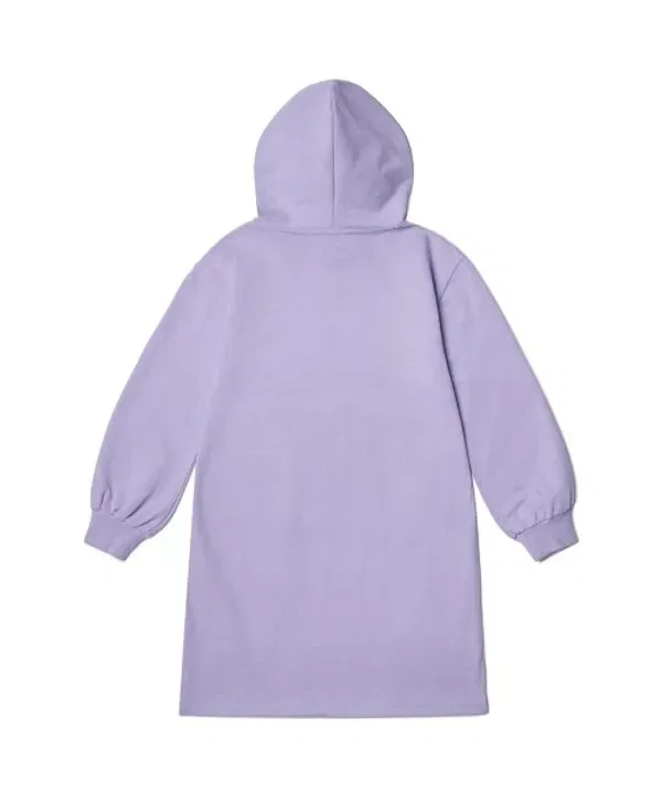 Свитшот-платье с капюшоном Musinsa Standard Kids, лавандовый — фото 3