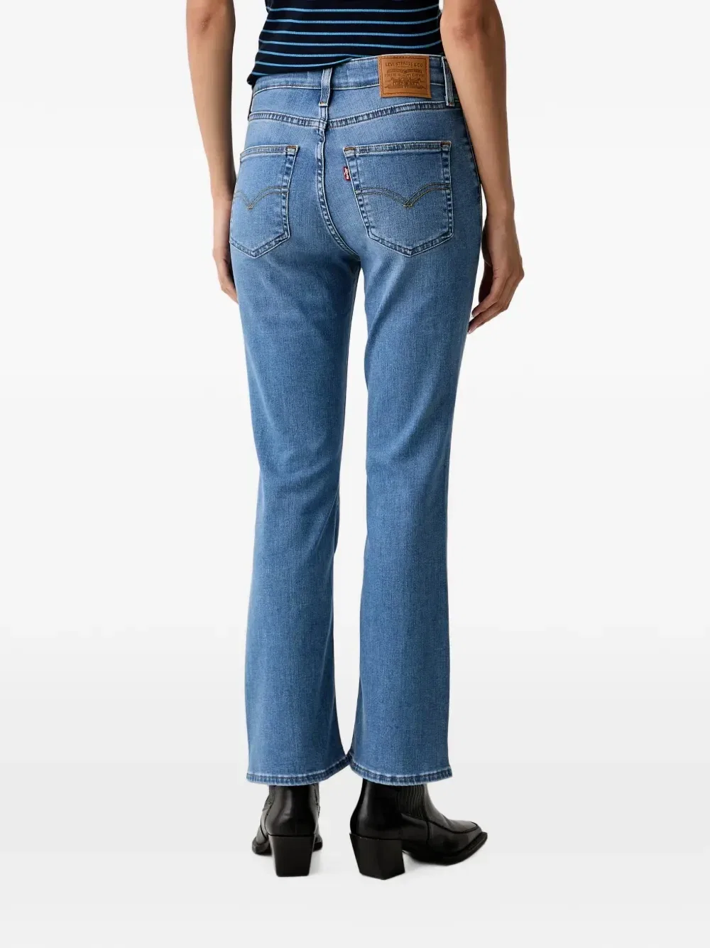 725 выцветшие расклешенные джинсы Levi's, синий — фото 3