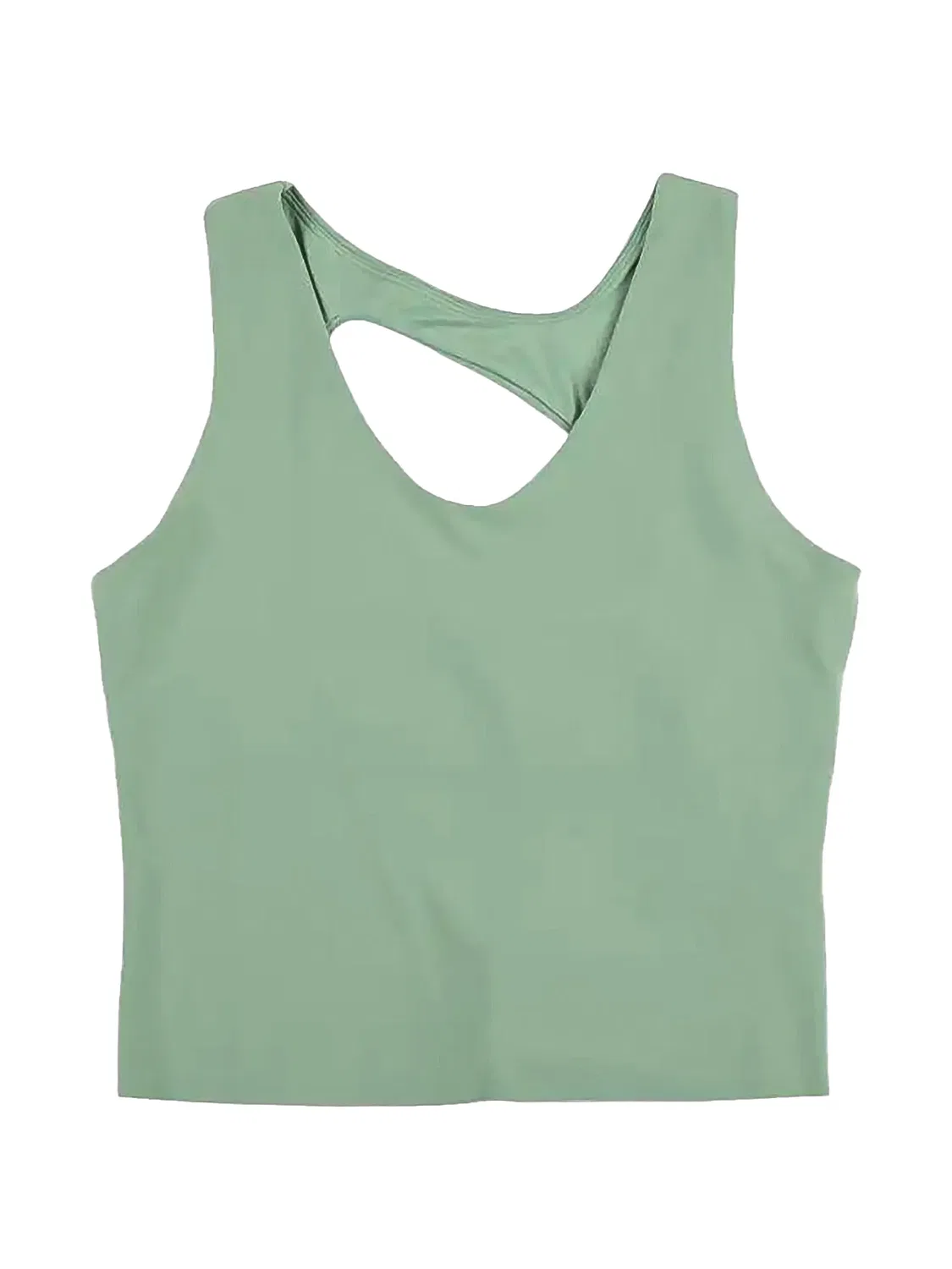 Топ Zenvy Dri-FIT с вырезами Nike, зеленый