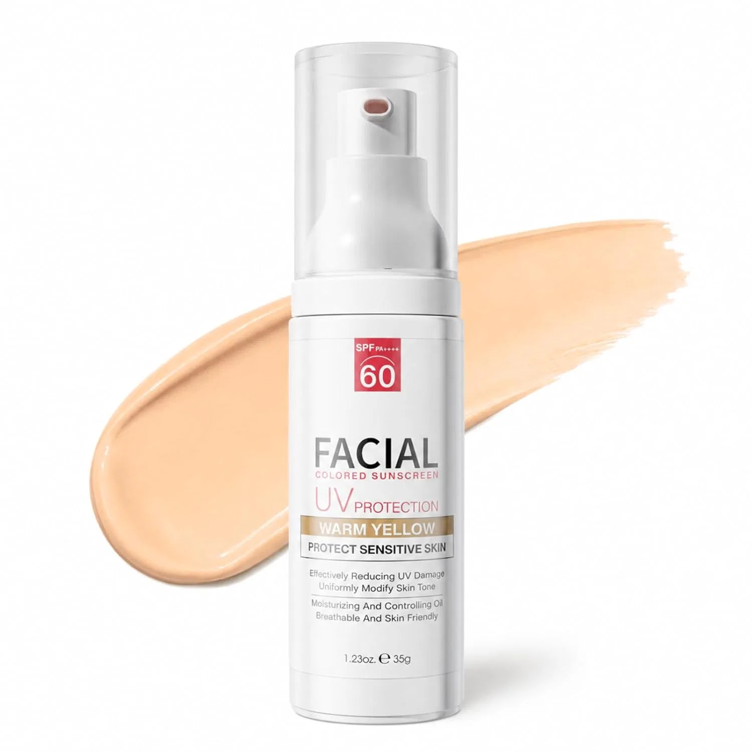 Тонированный солнцезащитный крем SPF 60, UFkeanlo, 86 г