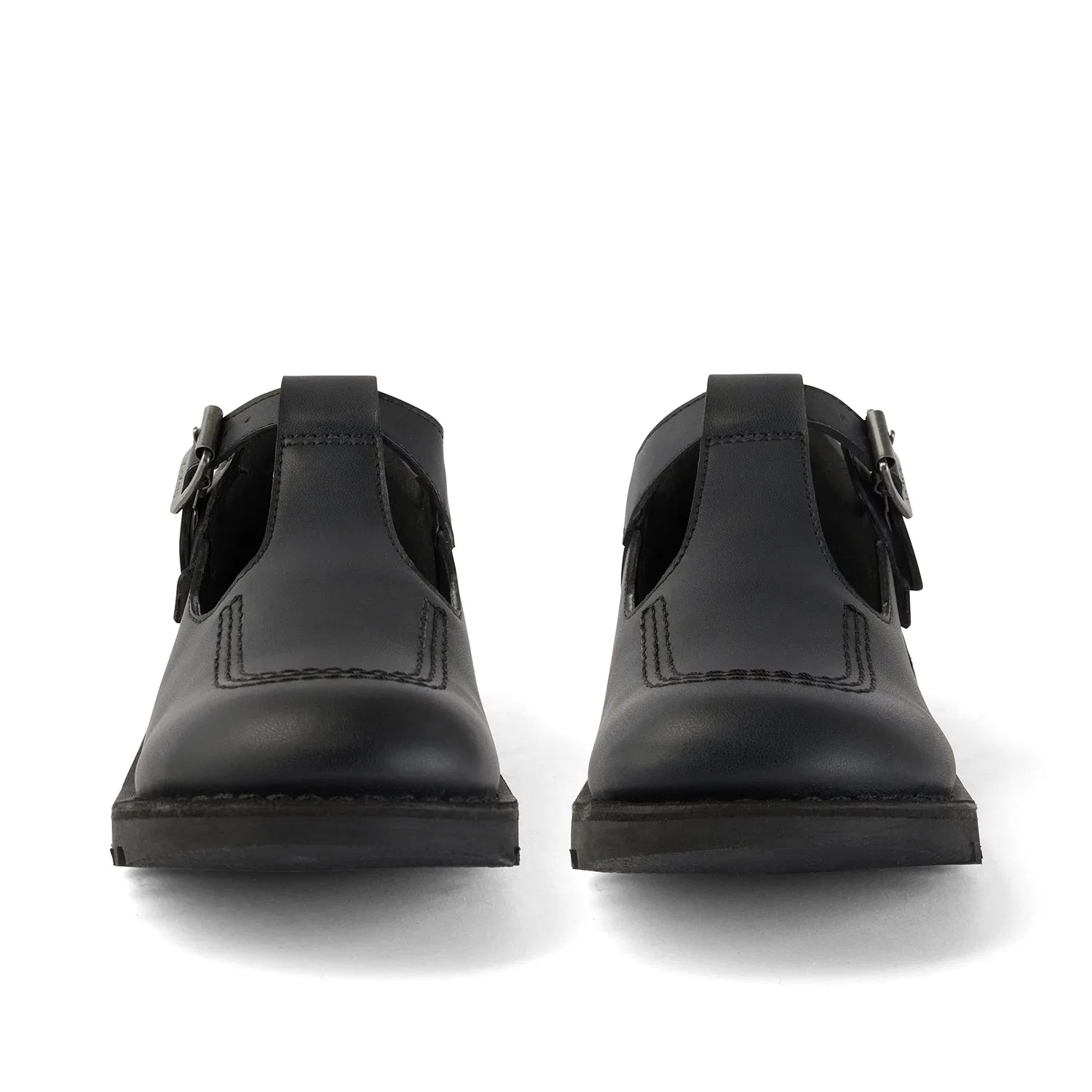 Детские кроссовки для девочек кожаные Kickers, Vegan Black — фото 2