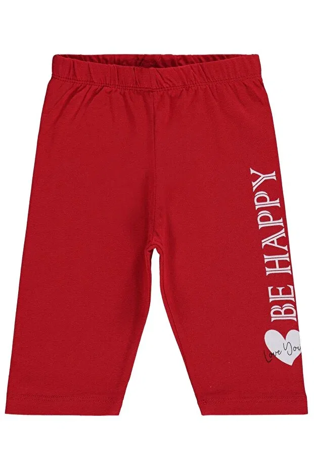 Детские леггинсы для девочек с принтом Be happy printed Civil Girls, Red