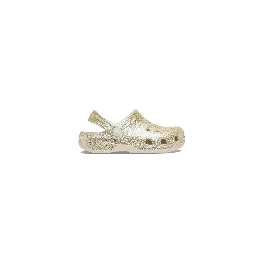 Детские шлепанцы Classic Chunky Glitter Clog T, Crocs, Бежевый