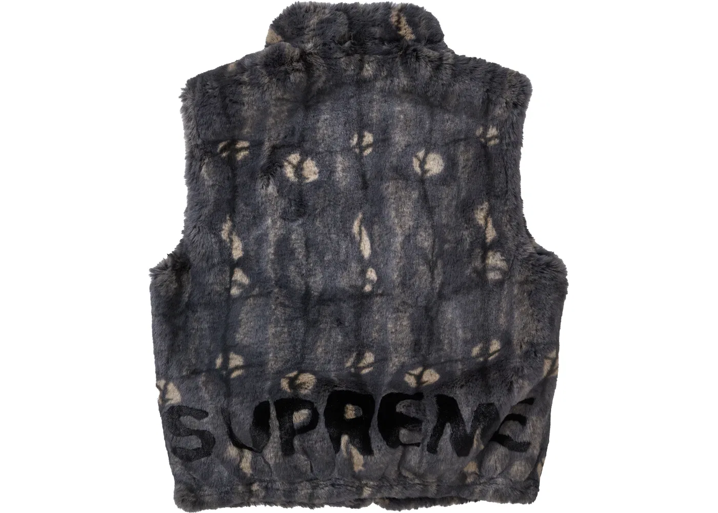 Мужской жилет из искусственного меха с капюшоном Supreme, Black — фото 4