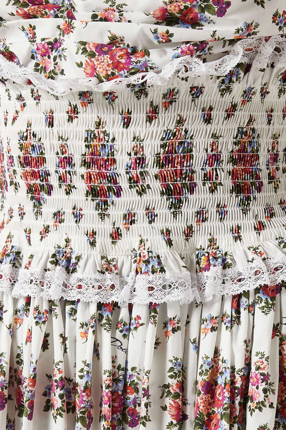 Платье-мини с цветочным принтом из поплина Dolce & Gabbana — фото 4