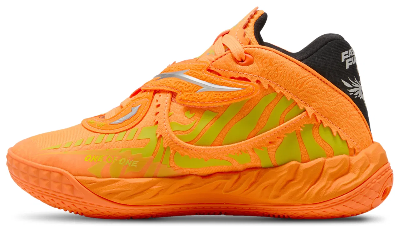 Кроссовки для мальчиков MB.05 Fast & Furious PUMA, цвет Lux Lime/Heat Fire/Black — фото 2
