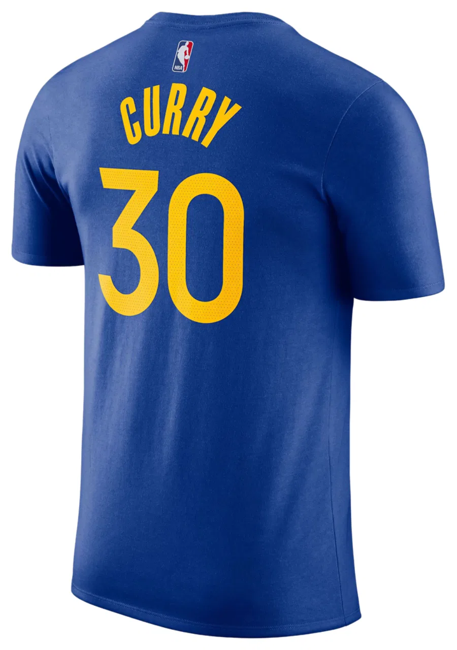 Мужская футболка с принтом Nike Warriors Name & Number, Rush Blue — фото 3