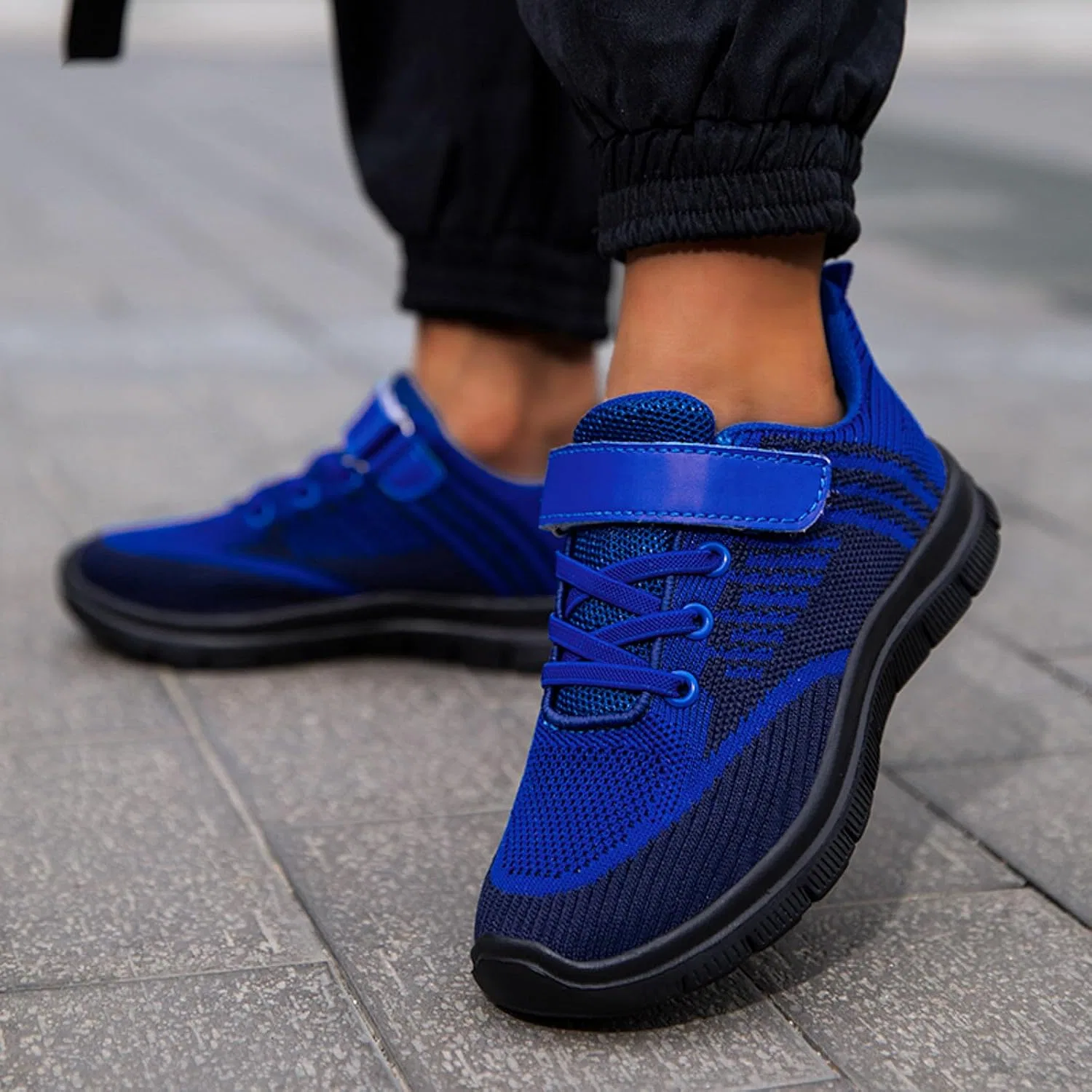 Детские дышащие легкие кроссовки для бега IWIHMIV, Dark Blue — фото 3