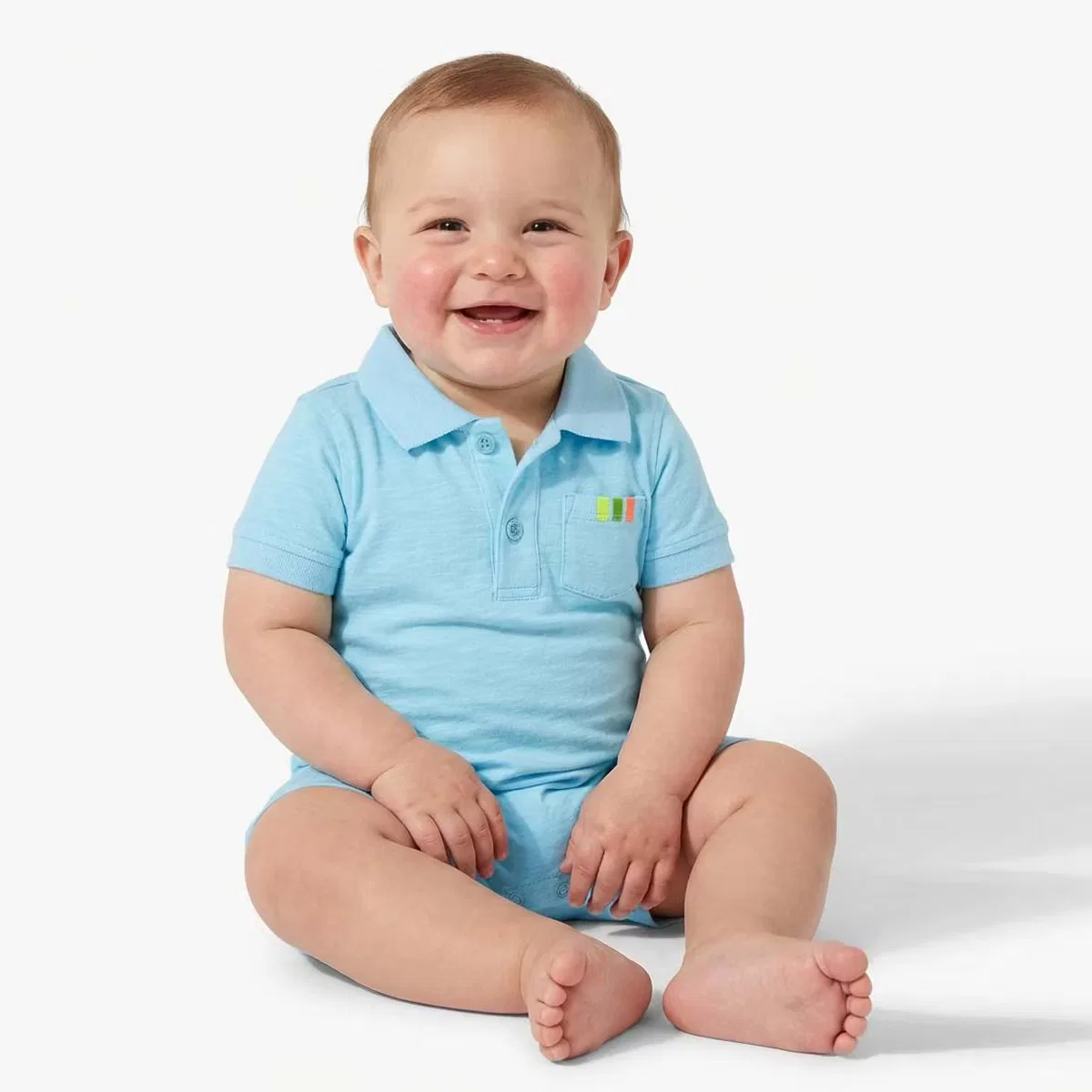 Боди-комбинезон с карманом Pocket Polo Rockets of Awesome, Blue — фото 2