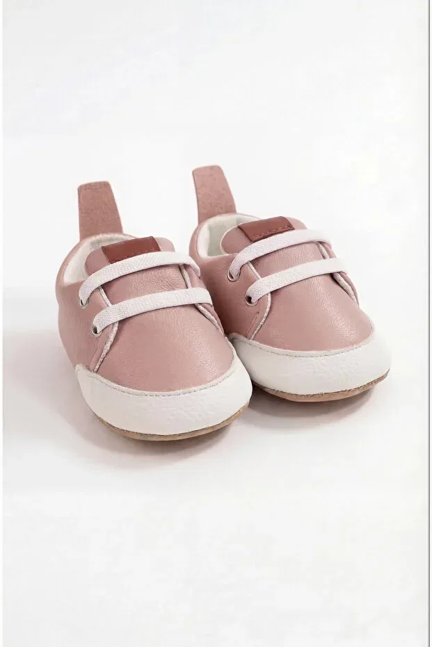 Детские пинетки из натуральной кожи с ортопедической стелькой Classic slip-on Pufien, Pink