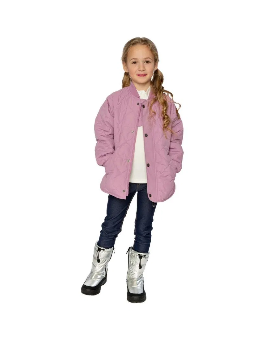 Куртка стеганая с ромбовидным принтом Deux par Deux, Mauve Pink — фото 2