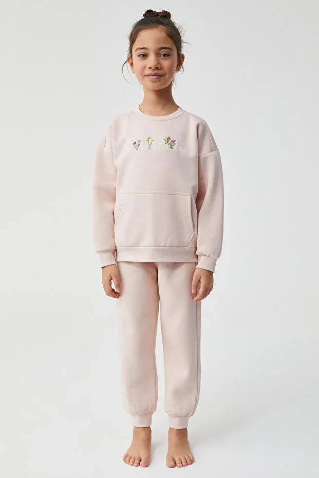 Детский комплект спортивного костюма для девочек хлопковый Dream active tracksuit set Penyemood, Powder Pink