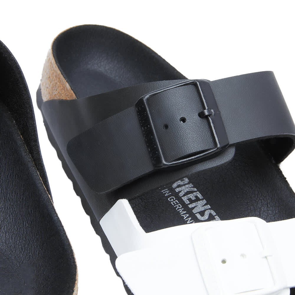 Сандалии Birkenstock Arizona Split Birko-Flor черный/белый — фото 4
