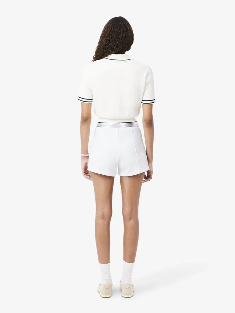 Шорты LACOSTE MIF Stripe Belted, White — фото 3