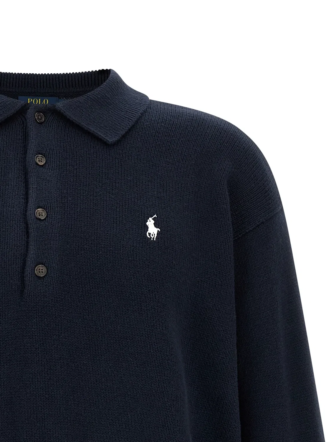 Хлопковый свитер POLO RALPH LAUREN, синий — фото 3