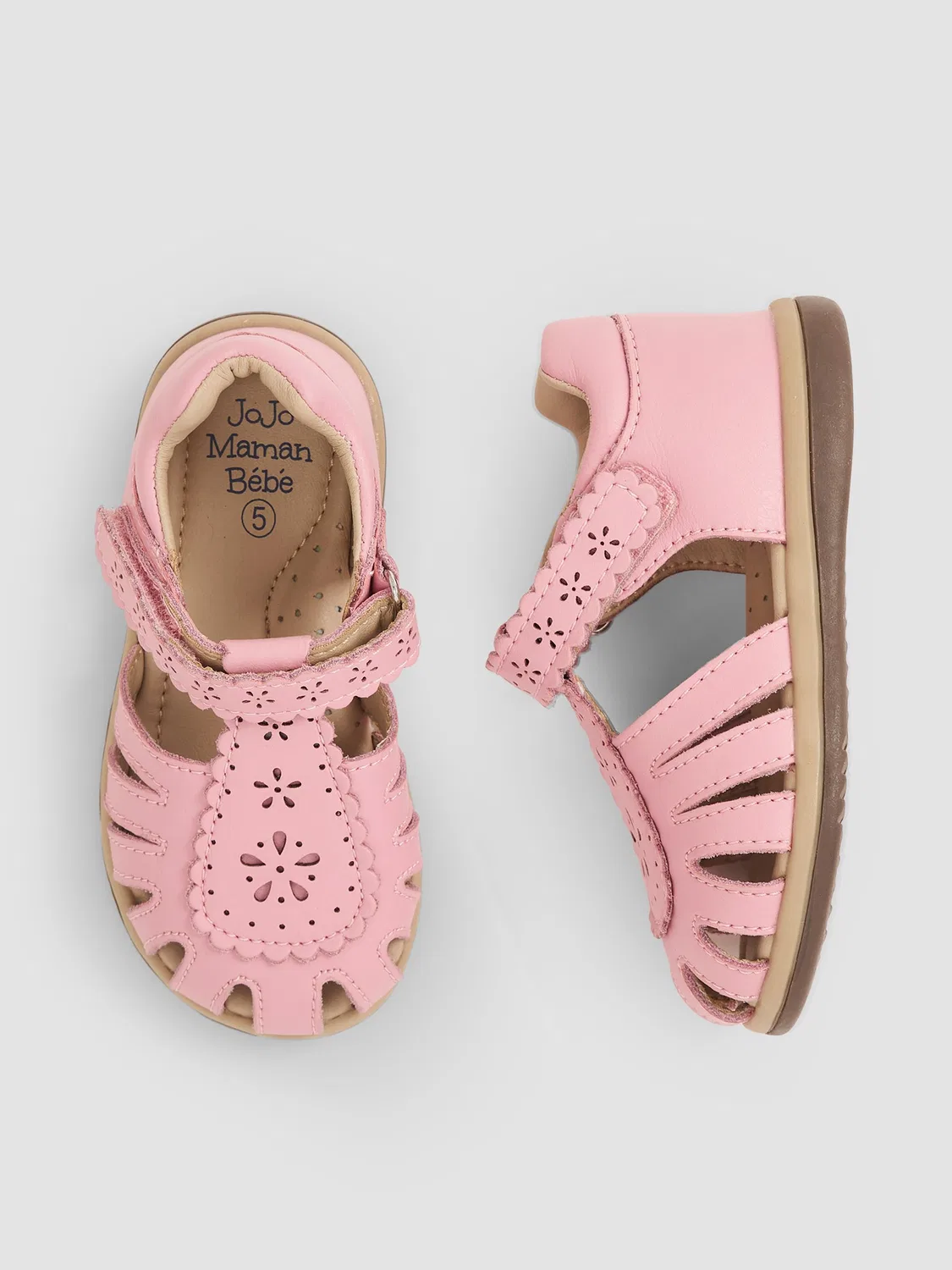 Сандалии с закрытым носком Pink Pretty, JoJo Maman Bébé, розовый — фото 3