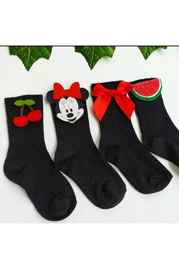 Детские носки для новорожденных с принтом Özkardeşler Baby, Black