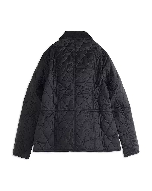 Детское пальто для девочек стеганое Liddesdale Quilted Jacket Barbour, Black/Gardenia — фото 2
