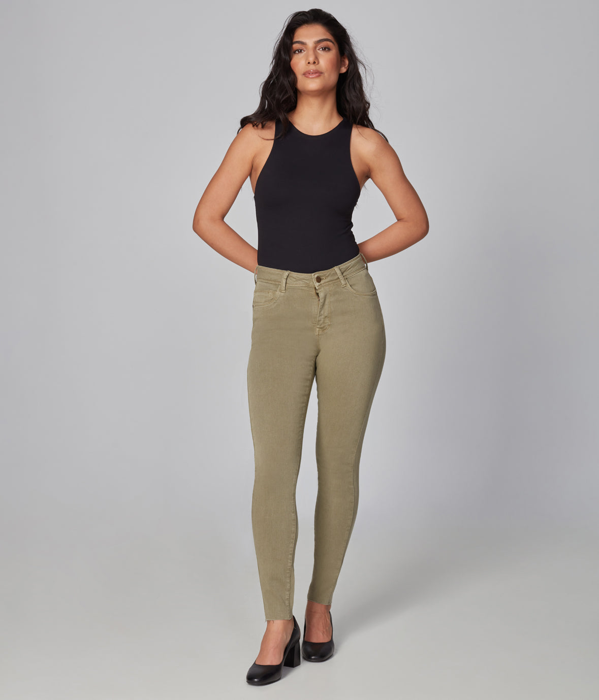 

Узкие джинсы ALEXA-DK с высокой посадкой Lola Jeans, цвет deep khaki