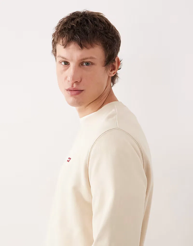 Толстовка меланжевая с логотипом The Original Hallmark Levi's, бежевый — фото 4