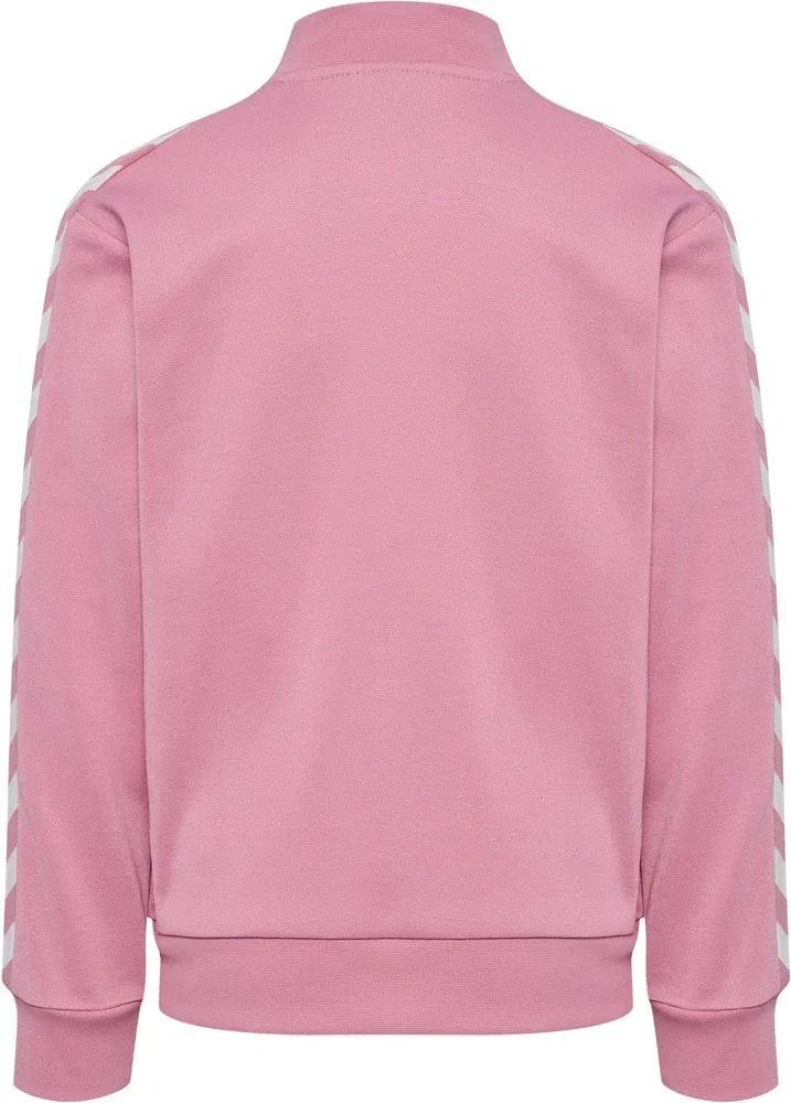 Тренировочная куртка детская на молнии Hmljr Archive Reg Poly Zip Hummel, розовый — фото 2