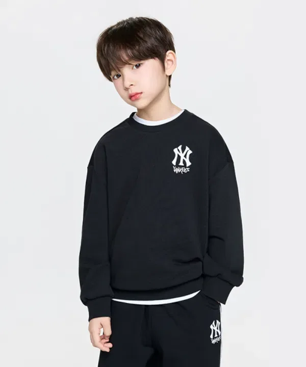 Свитшот с принтом Street Basic, Mlb Kids, черный