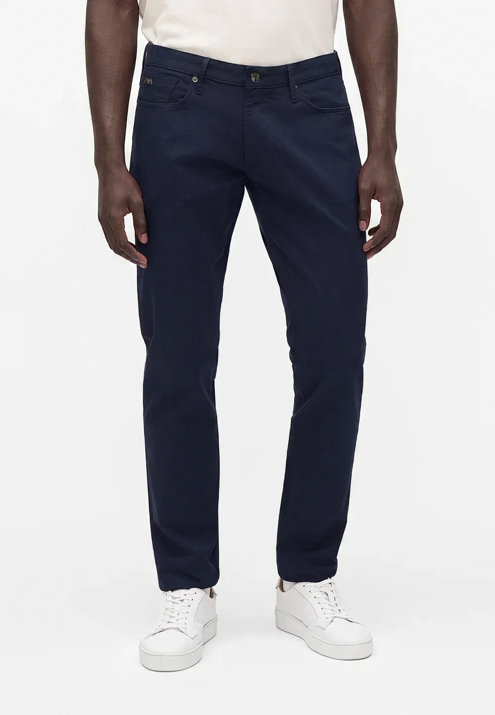 Брюки с карманами - джинсы зауженного кроя Emporio Armani, Blu Navy