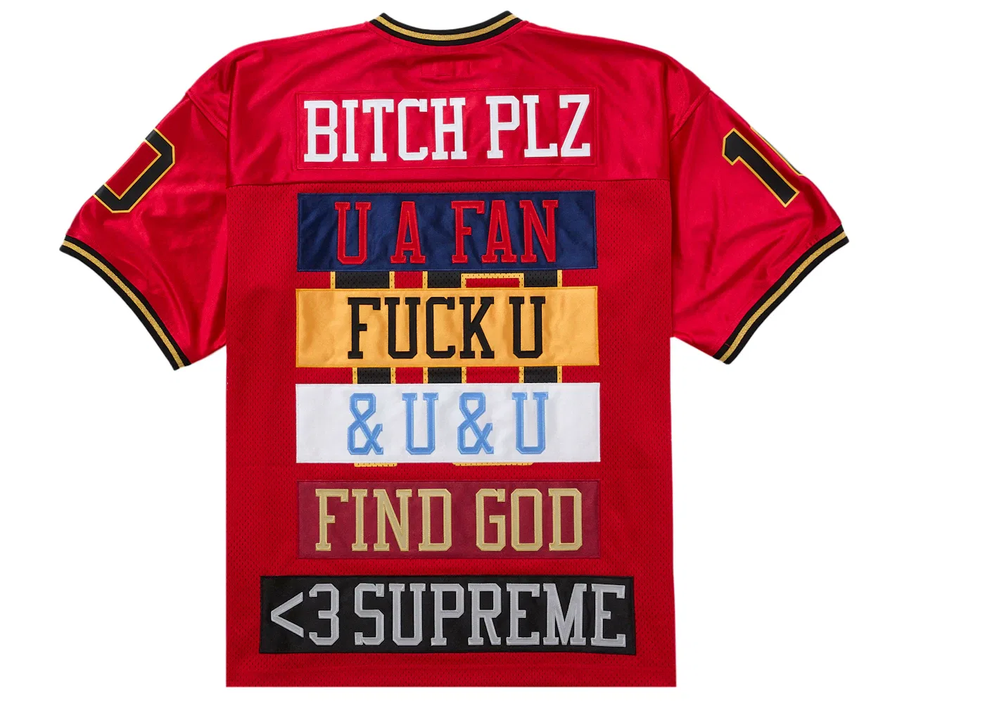 Мужская футбольная джерси с принтом Jersey Supreme, Red — фото 2