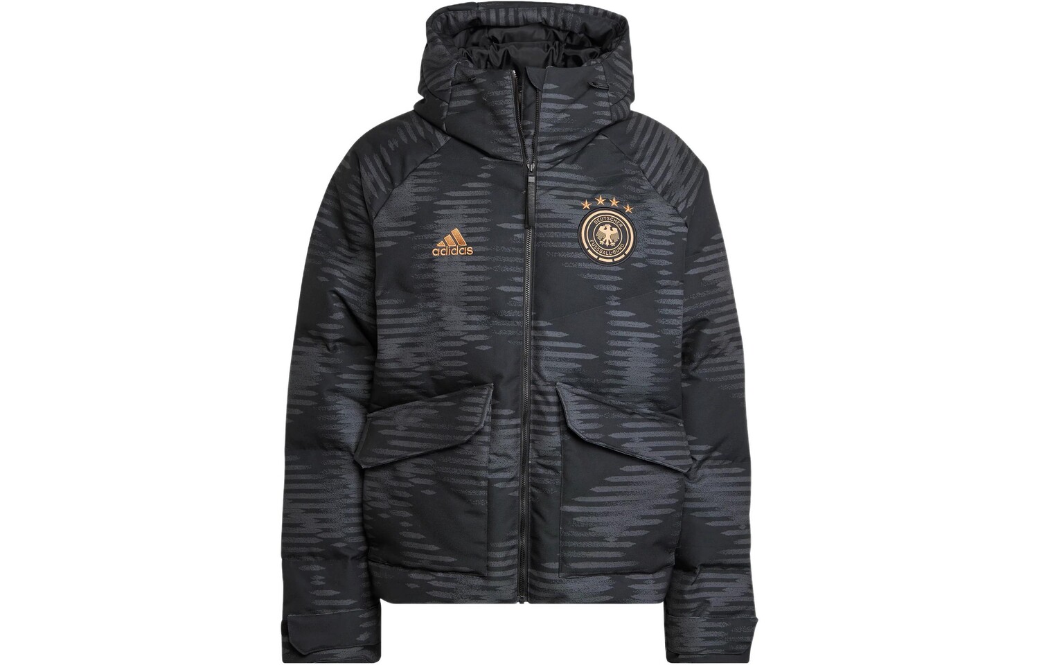 

Adidas Мужская куртка-пуховик, Черный/Серый