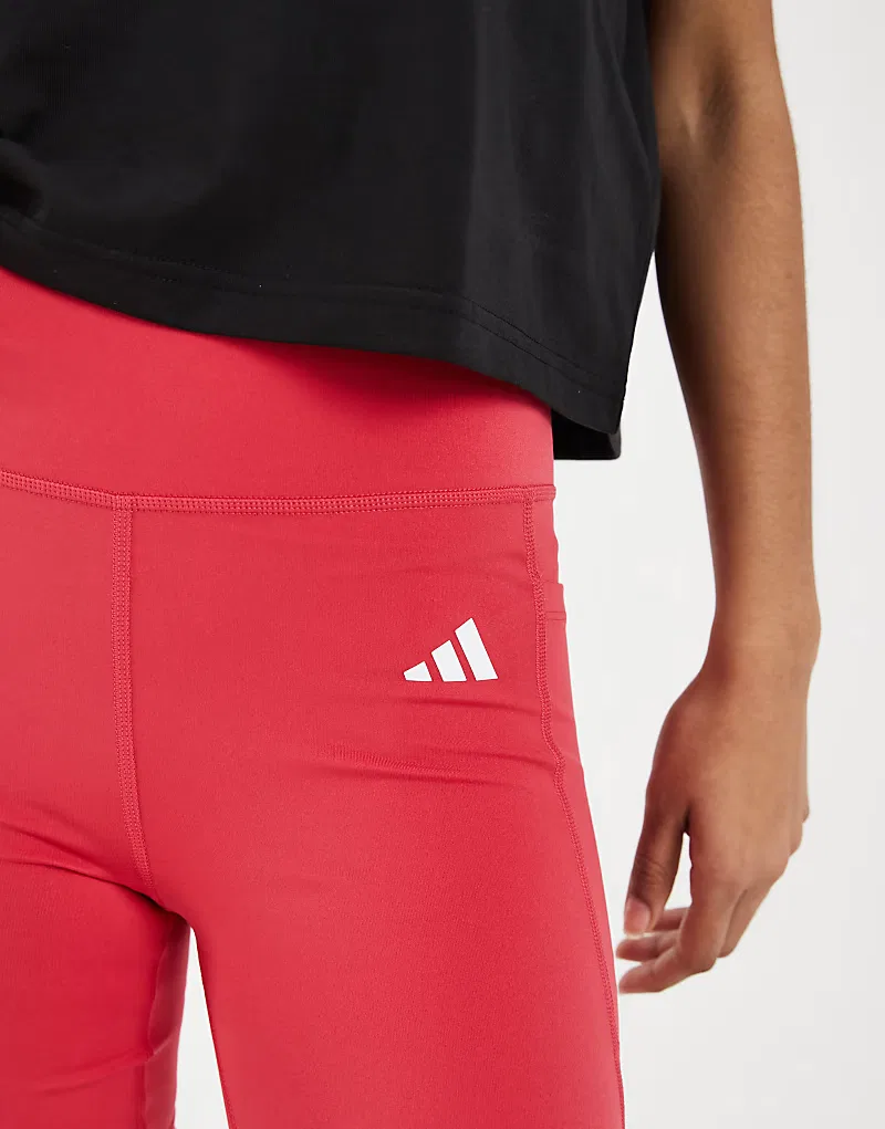 Шорты Adidas Training Optime Essentials 7 дюймов, розовые — фото 2