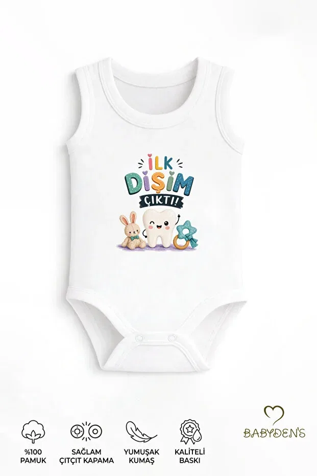 Детское боди без рукавов My First Tooth Came Out Babyden'S, Sleeveless — фото 2