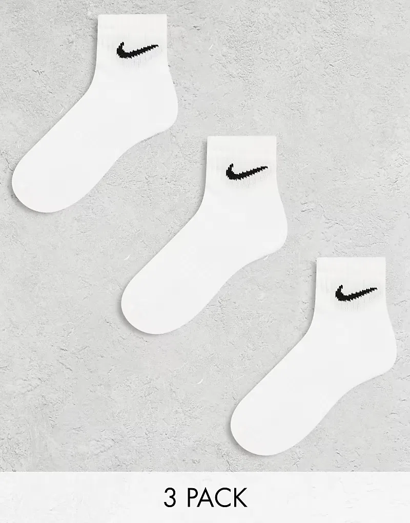 Носки низкие Everyday Cushioned 3 шт Nike Training, белый
