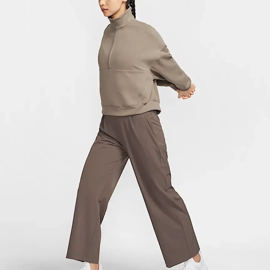 Nike Толстовка Dri-Fit IMPOSSIBLYSOFT женская Ferret Brown/Stone Gray — фото 4