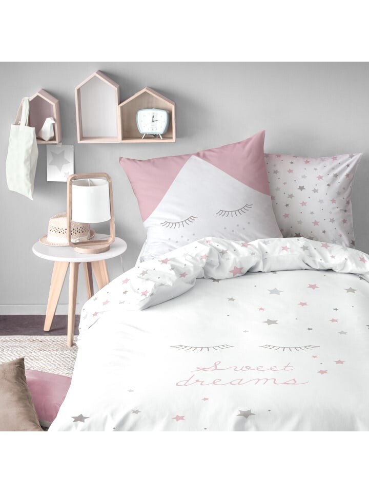 

Постельное белье Matt & Rose Set Biber/Flanell Sterne Sweet Dreams, цвет weiß/rosa
