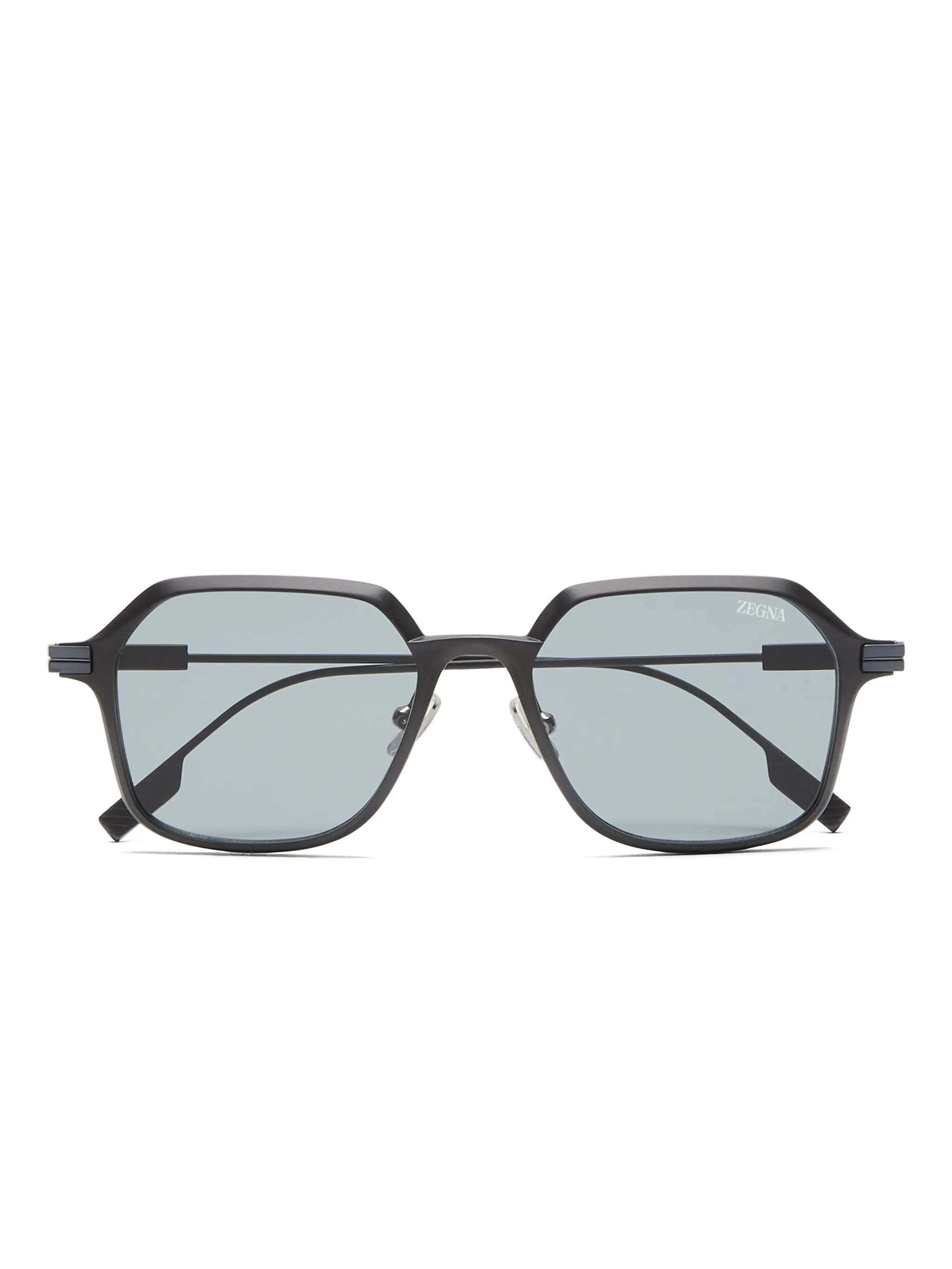 

Солнцезащитные очки в восьмиугольной оправе Zegna, черный