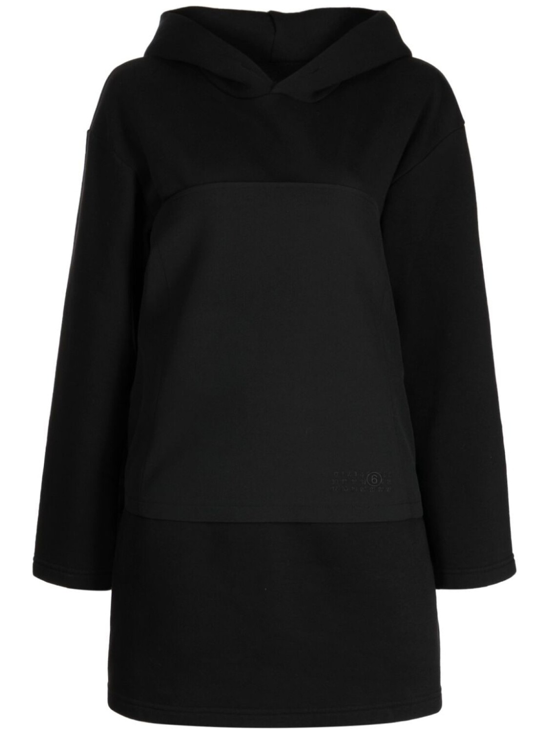 

MM6 Maison Margiela многослойное платье с капюшоном, черный
