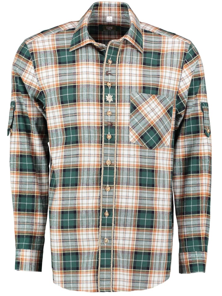 

Традиционная рубашка Нурика традиционного зеленого цвета OS-Trachten