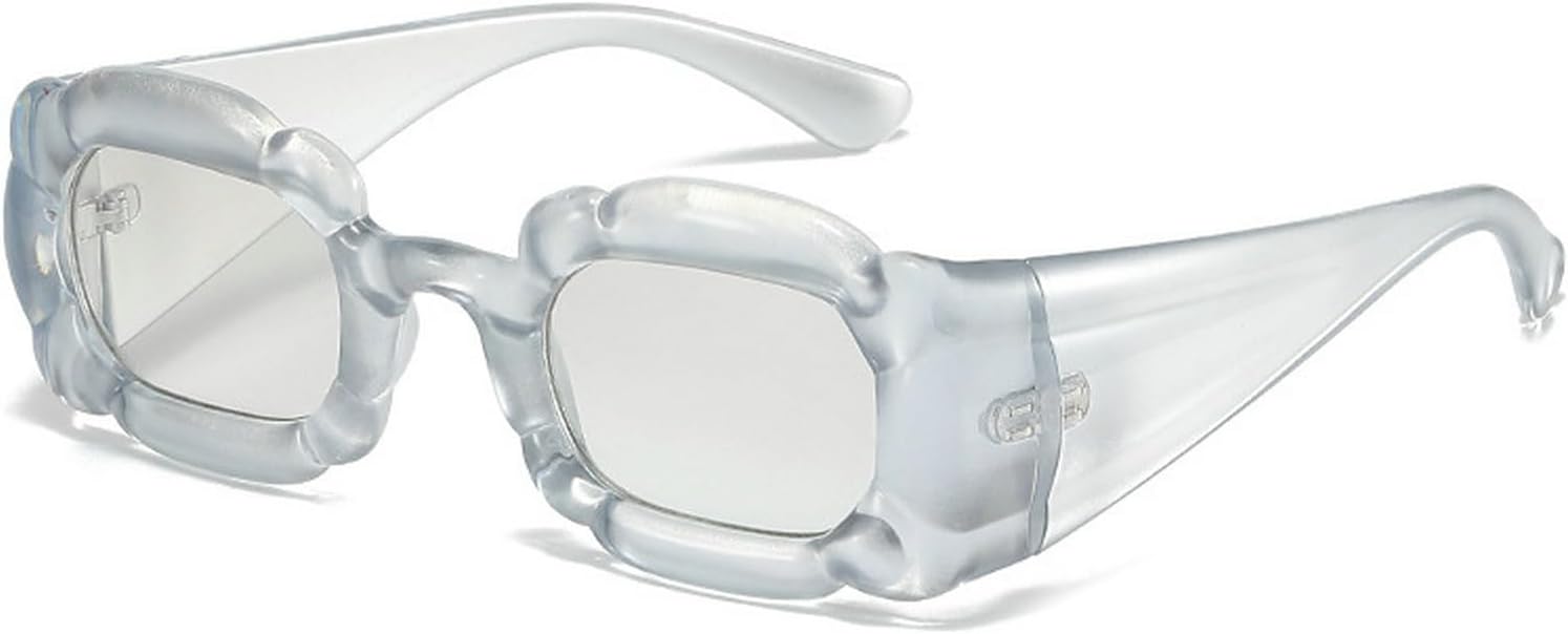 

Ретро-солнцезащитные очки Y2K в стиле «конфетные цвета» 2023 года, квадратные, для женщин, модные, популярные, для мужчин, в стиле панк, с защитой от УФ-излучения UV400 mincl, Silver