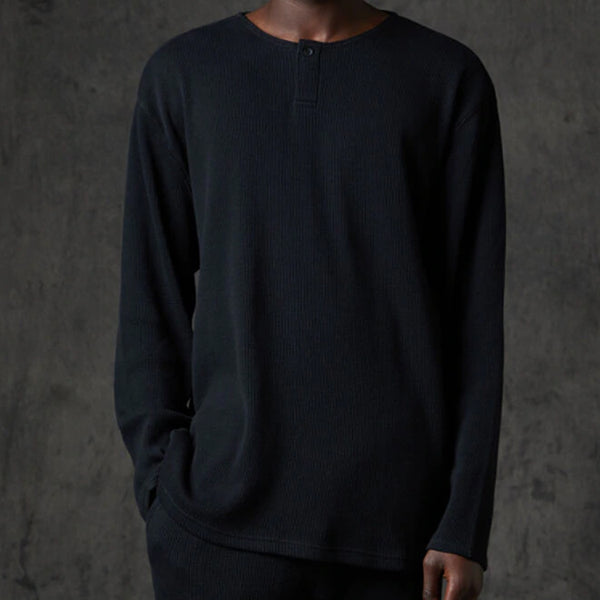 Футболка fw20 thermal long sleeve logo tee 'black' Fear Of God Essentials, черный — фото 3