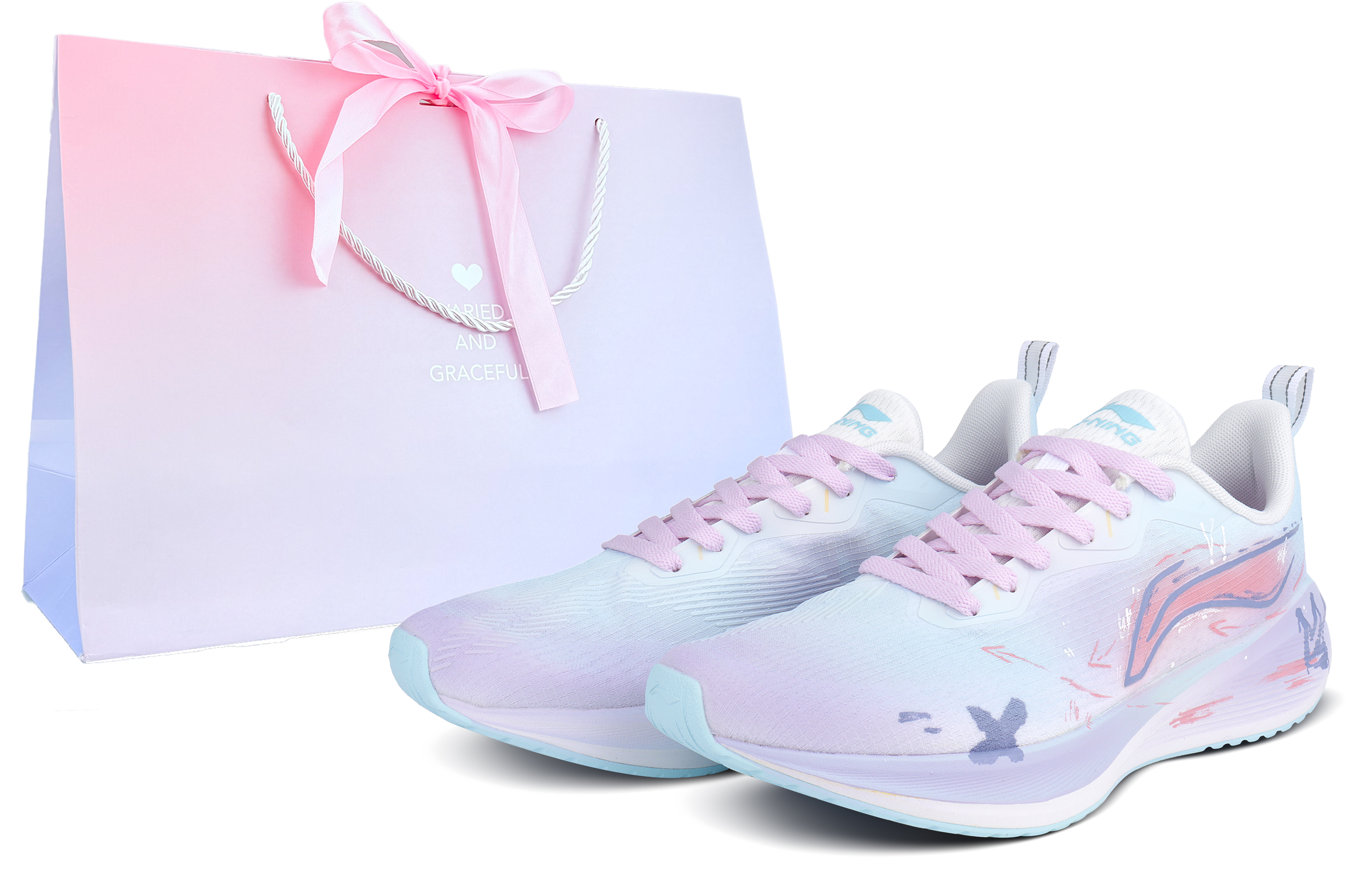 

Мужские кроссовки Low top Casual Running с амортизацией Wuyue, устойчивостью к истиранию и упругими свойствами LINING, фиолетовый