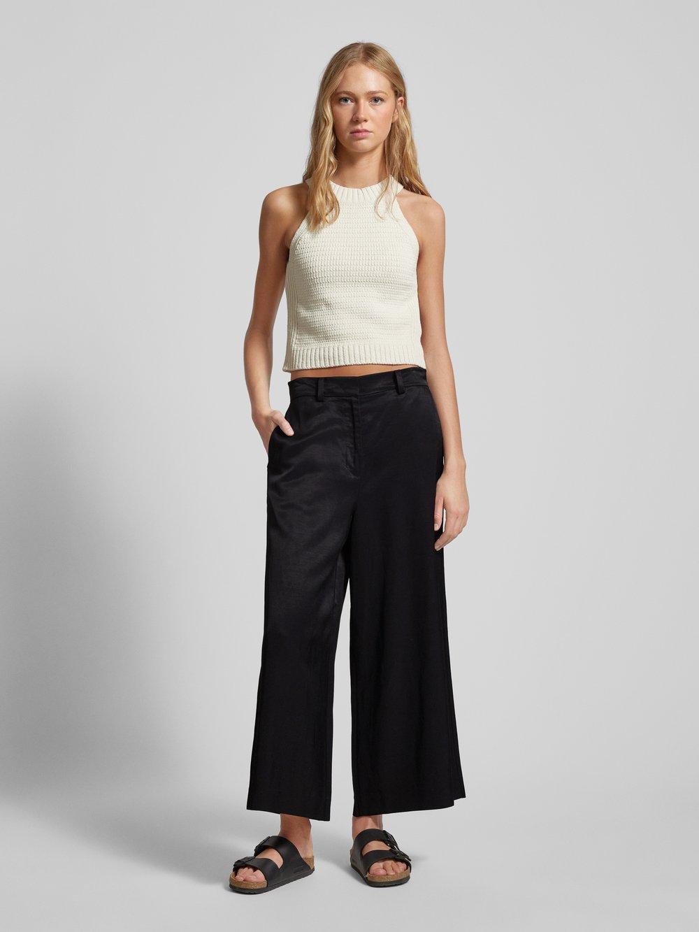 

Широкие брюки-кюлоты со шлевками для ремня Marc O'Polo Denim, черный